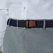 Braided Elastic Belt Dark Navy