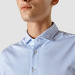 Classic Short Sleeve Shirt Light Blue Stripes