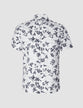 Classic Short Sleeve Shirt Navy Flower