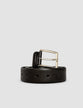 Elastic Leather Belt Black