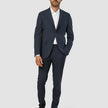 Essential Blazer Regular Dark Blue Check