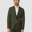 Essential Blazer Regular Moss Green Pinstripe