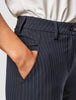 Essential Pants Straight Navy Pinstripe