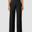 Essential Pants Wide Black Silver Pinstripe