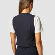 Essential Vest Short Navy Pinstripe