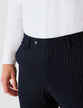 Essential Suit Pants Slim Navy Pinstripe