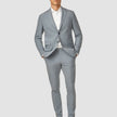 Essential Suit Pants Slim Light Blue Melange