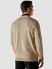 Fine Knit V-neck Khaki Molinaire