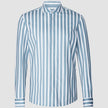 Lightweight Classic Shirt Bold Stripes Light Blue Slim