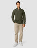 Premium Merino Half Zip Nightfall Green