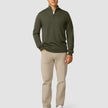 Premium Merino Half Zip Nightfall Green