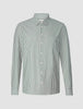 Tech Linen Casual Shirt Green Stripe