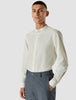 Tech Linen Mandarin Long Sleeve Shirt White