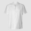 Tech Linen Bowling Short Sleeve Shirt Pure White