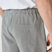 Tech Linen Elastic Shorts Charcoal