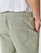 Tech Linen Elastic Shorts Neutral Green