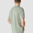 Textured Knitted Short Sleeve Polo Shirt Calm Green