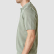 Textured Knitted Short Sleeve Polo Shirt Calm Green