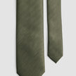 Tie Herringbone Olive Steel