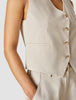 Linen Vest Sandshell