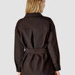 Belted Overshirt Dark Chocolate