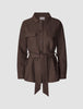 Belted Overshirt Dark Chocolate