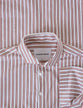 Classic Short-Sleeved Twill Shirt Mahogany Stripes