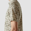 Classic Short-Sleeved Patterned Shirt Dried Leaves