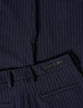 Essential Pants Straight Navy Pinstriped