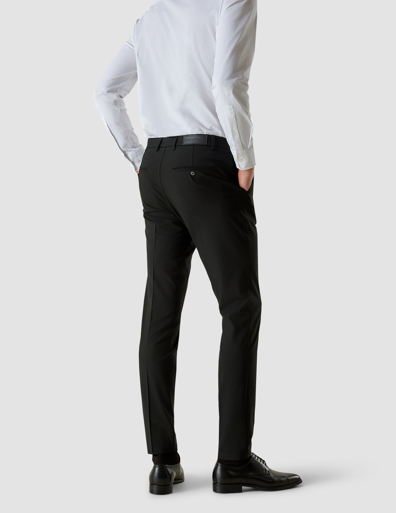 Buy online Black Solid Flat Front Formal Trouser from Bottom Wear for Men  by Mancrew for ₹519 at 62% off | 2024 Limeroad.com